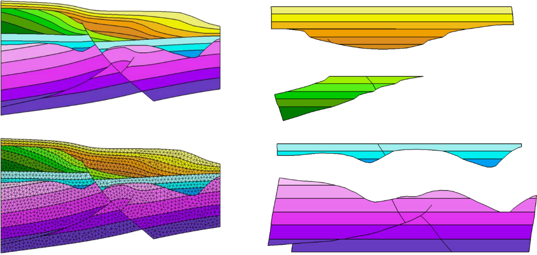 Figure 2 geo-space (left), depo-space (right)